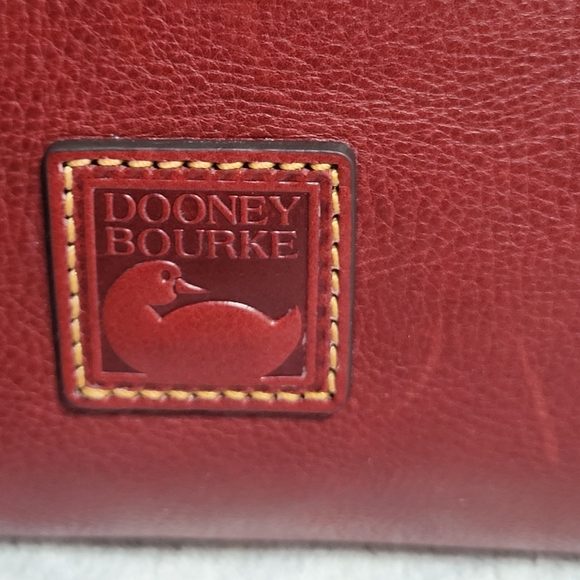 Dooney & BURKE Florentine Cameron Satchel Red, Italian Vacchetta Leather - Picture 13 of 15